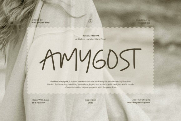 Amygost: A Handwritten Font for Authentic Branding