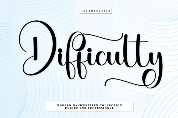 Difficulty Font: A Handwritten Typeface for Web Design
