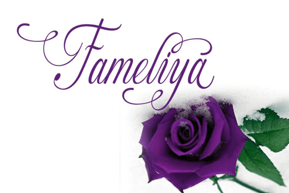 Fameliya: A Script Font for Handmade Labels