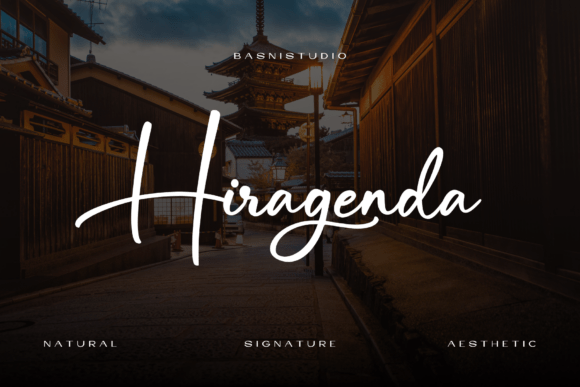 Hiragenda Typeface: Bold Handwritten Impact