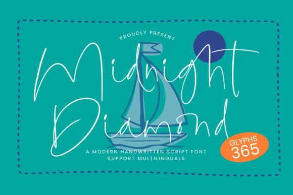 Midnight Diamond: A Handwritten Font for Crafters