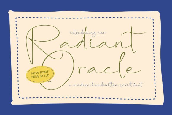 Radiant Oracle: A Modern Script Font for Makers