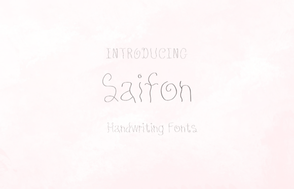 Saifon Font: A Sweet Handwritten Typeface for Brands