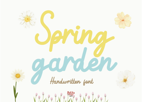 Spring Garden: A Serene Handwritten Font for Editorial Design