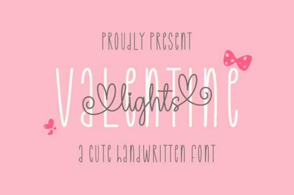 Valentine Lights Duo Font for Handmade Makers