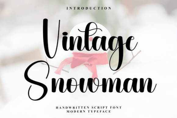 Vintage Snowman Font for Modern Web Design